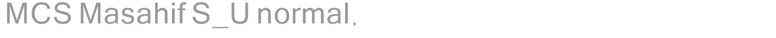 MCS Masahif S_U normal. font preview